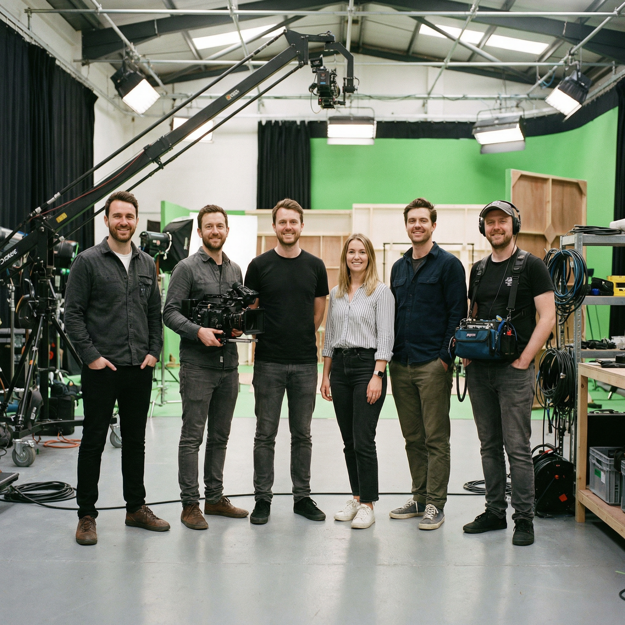 人妻猎人专业制作团队合影